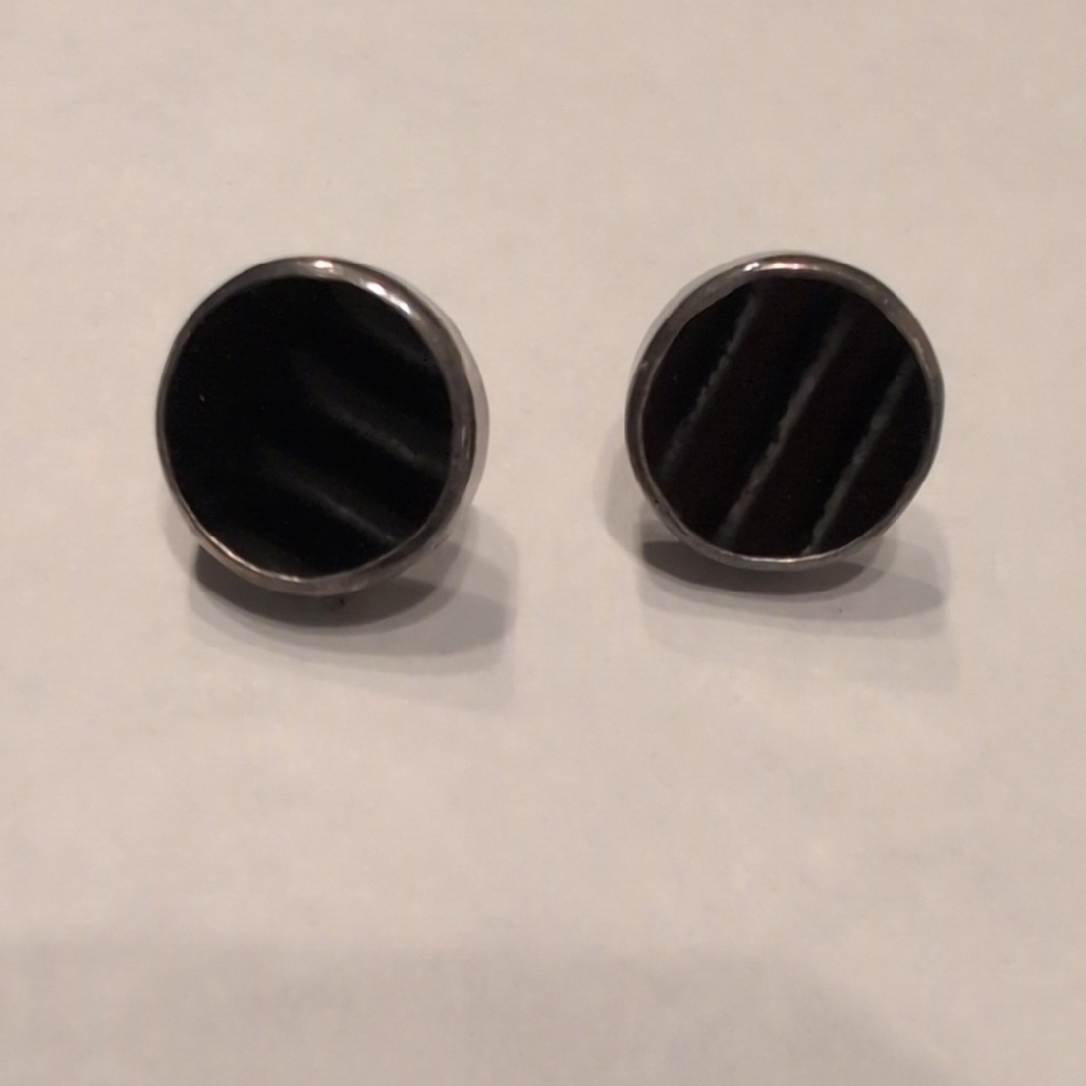 Elegant Black and Silver Earrings